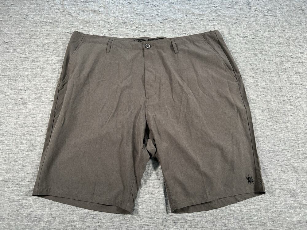 Dixxon Hybrid Shorts Mens 46 11" Grey Lightweight Breathable Stretch Quick Dry